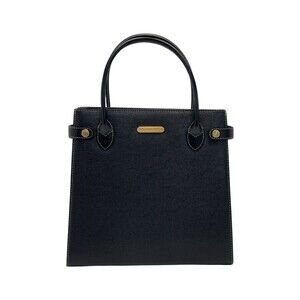 Burberry Handbag Black Leather Nova Check